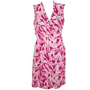 Vintage AUGUST SILK‎ Wrap Dress Semi-Sheer Women sz.6